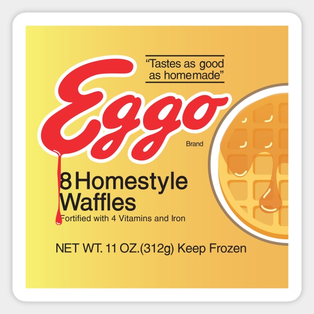 Stranger Eggo Waffles Sticker by Gothenburg Print